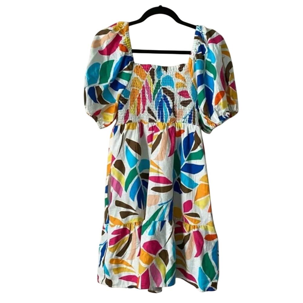 Tabitha Brown X Target Botanical print puff sleeve Mini Dress - Picture 8 of 8
